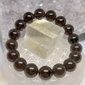 Brown Smokey Quartz Beaded Bracelet